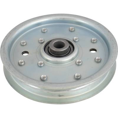 Rareelectrical - Heavy Duty Flat Idler Pulley Compatible With Troy Bilt 1752354 1724925 Mtd Cub Cadet Bolens Yard - Image 1
