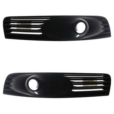 Front Fog Light Trim Pair Compatible With 2005-2010 Chevrolet Cobalt Ltz (06-07) Pontiac G5 Base