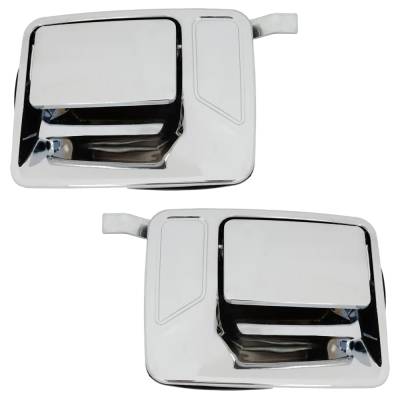 Rear Driver And Passenger Side Exterior Door Handle Compatible With 1999-2016 Ford F-250 Ford F-350