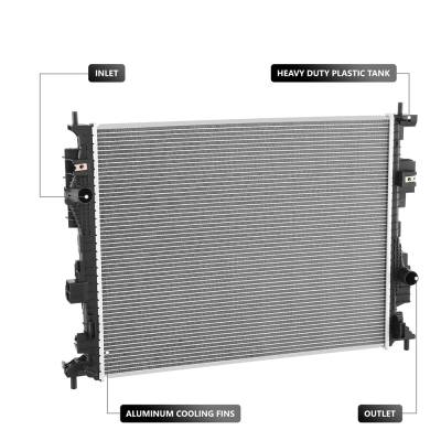 Rareelectrical - Radiator Assembly Compatible With 2021-2022 Ford Escape 2022 Ford Maverick 2020 Ford 2.5L 2.0L L4 - Image 2