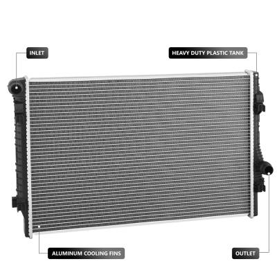 Rareelectrical - New Aluminum Crossflow Radiator Compatible With 2015-2019 Audi A3 1.8T 2.0T 2019-2021 Vw Golf 1.4T - Image 2