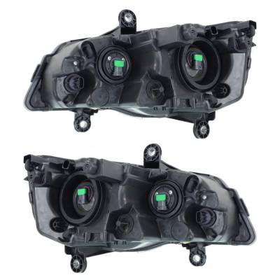 Rareelectrical - New Pair Of Halogen Headlights Compatible With Dodge Grand Caravan Gt Mini Passenger Van 4 Door 3.6L - Image 2