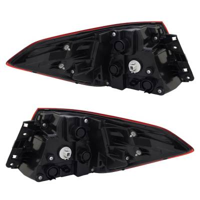 Rareelectrical - New Outer Pair Of Led Tail Lights Compatible With Honda Civic Sport Sedan 4 Door 1.5L 2022 2023 By - Image 2