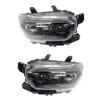 Rareelectrical - New Pair Of Halogen Headlights Compatible With Toyota Tacoma Sr Extended 2.7L 2017 2018 2019 By Part - Image 5