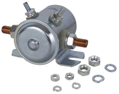 Continuous Duty Solenoid 12V 4 Terminal Compatible With Golf Cart Marine Winch Industrial Flat