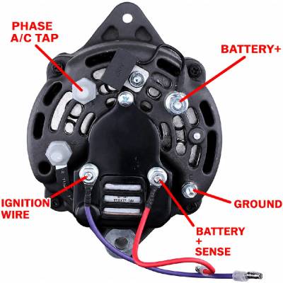 Rareelectrical - Serpentine Alternator Compatible With Mercruiser 350 Mag Alpha Bravo 5.7Lx 7.4Lx Mpi Stern Drive Gm - Image 4